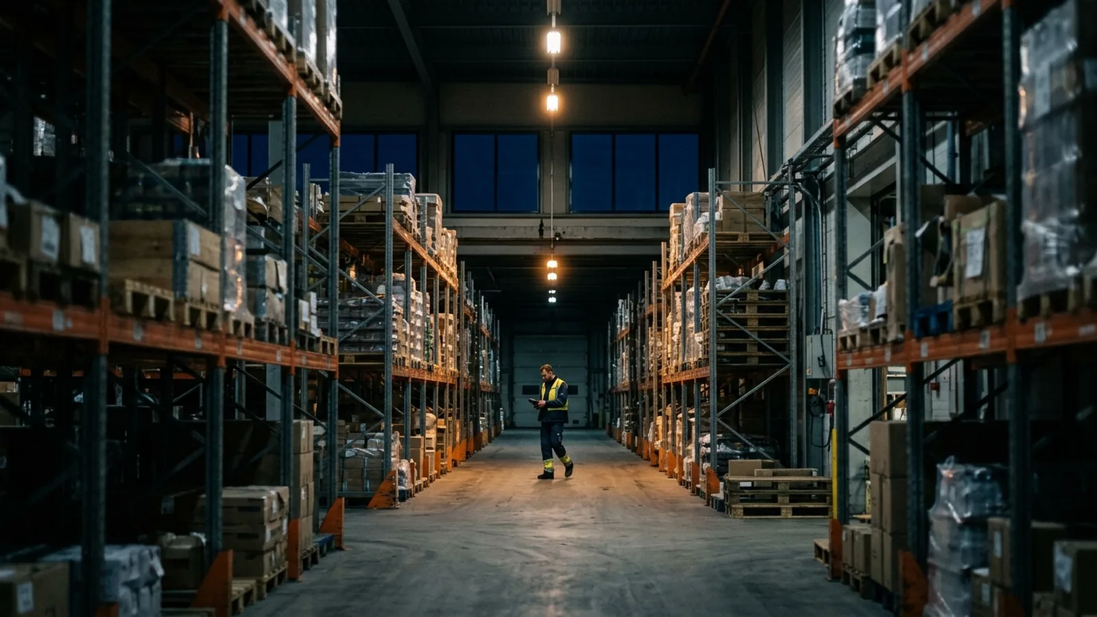 Nattskift i ett nederländskt distributionslager.