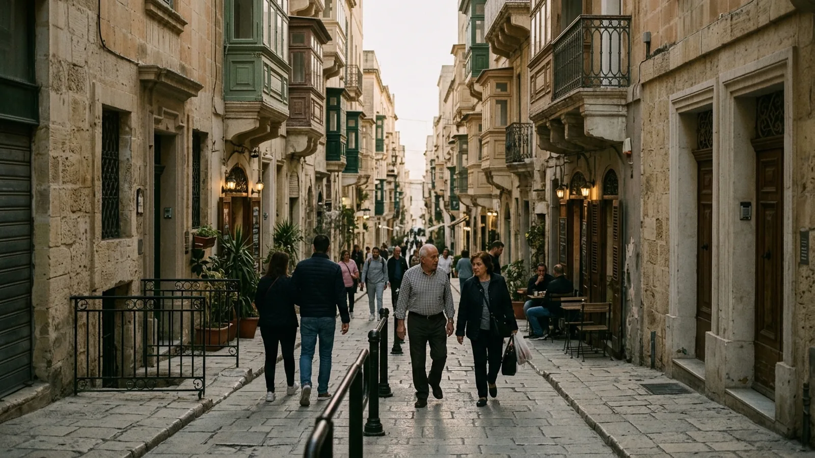 Vardagsliv på gatan på Malta.